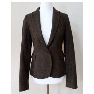 100% Wool Women's Brown Blazer